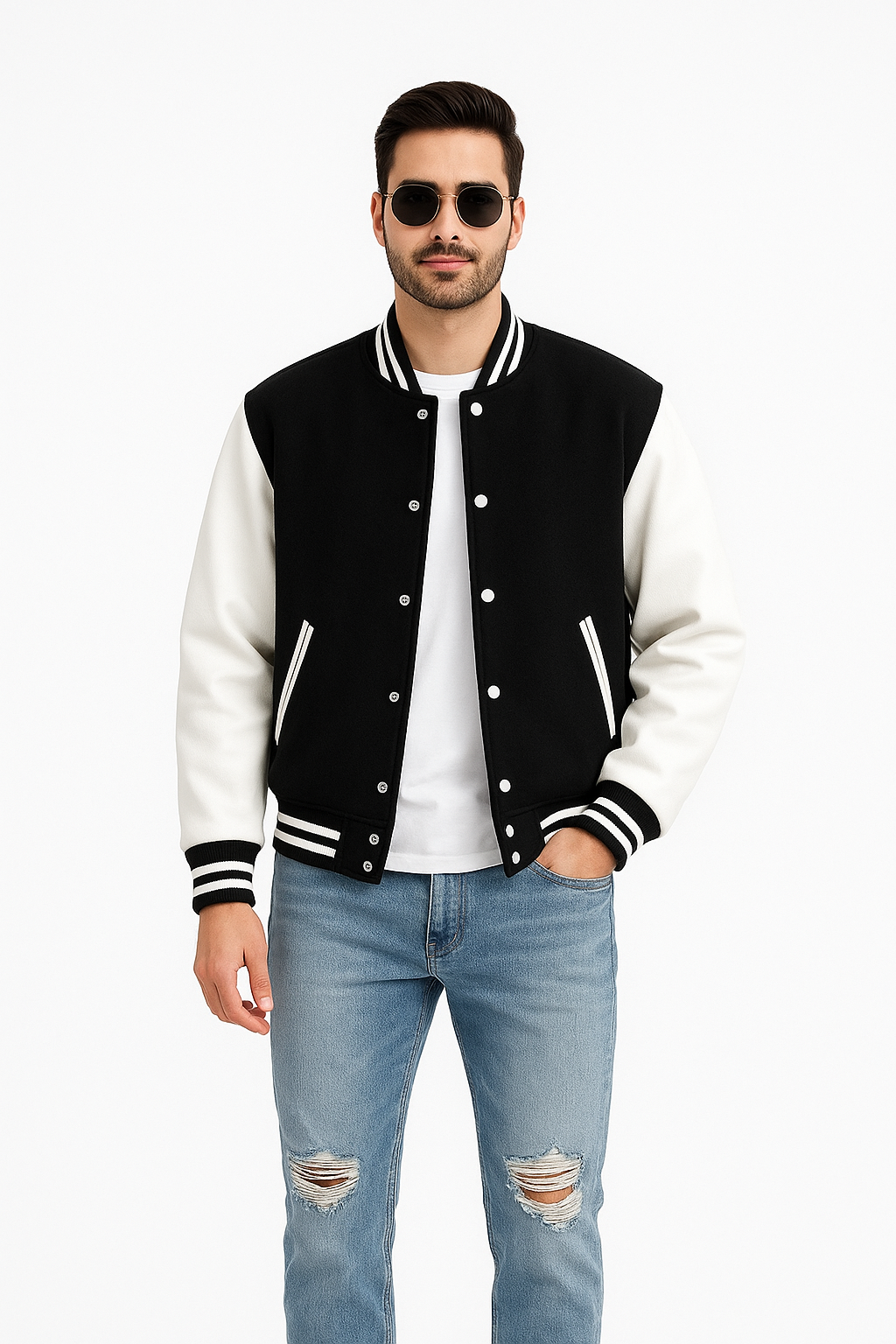 Black and White Varsity Jacket